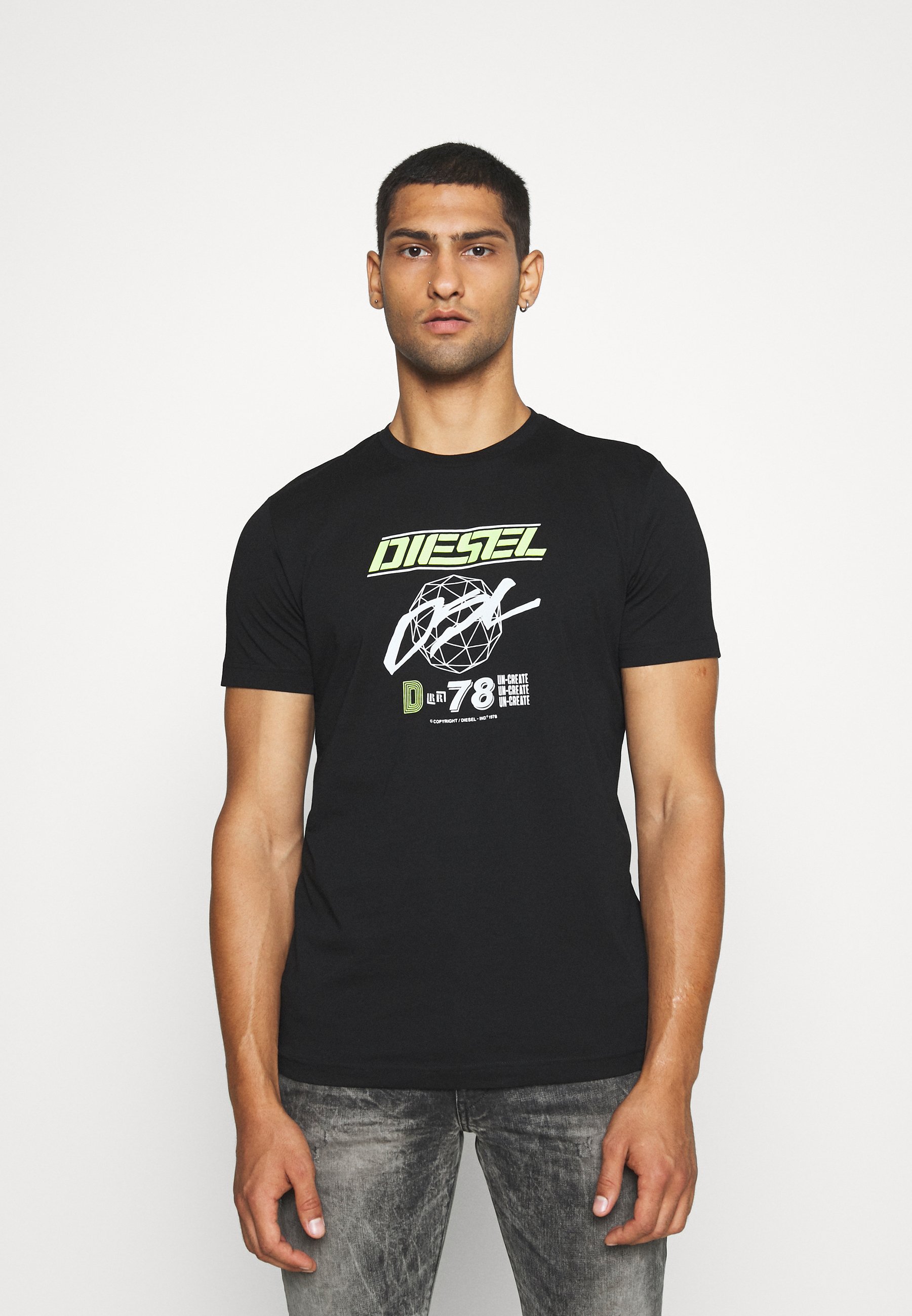 Diesel T-DIEGOS-K34 - Print T-shirt - black - Zalando.co.uk