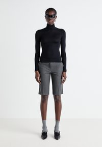Weekday SHEER LONG SLEEVE TURTLENECK - Långärmad tröja - black