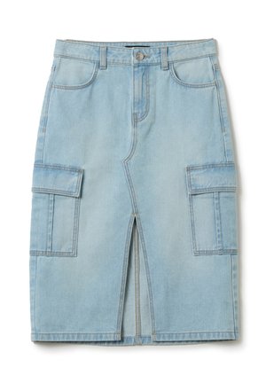 CARGO LONGUETTE  - Denim skirt - light wash