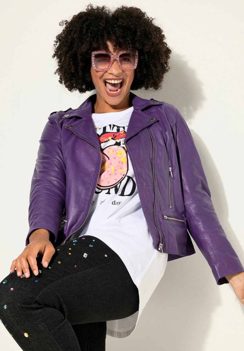 DR200 Dames Classic Casual Biker Leren Jas Geel, Geel, 36