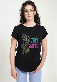 Disney PETER PAN JUST SAYIN TINK - T-shirt med print - black