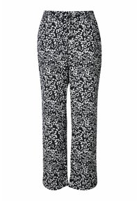 Ulla Popken LEOPARD PRINT ELASTIC WAIST - Broek - black
