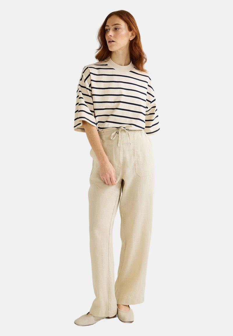 Monoprix TAILLE SEMI-ÉLASTIQUÉE UNI EN  - Pantalon classique - shantung