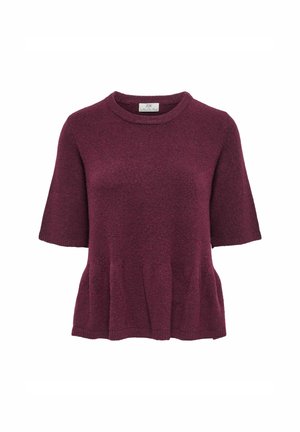 JDY, KNITTED PULLOVER JDYBRILLIANT KNITTED PULLOVER - Camiseta básica - windsor wine