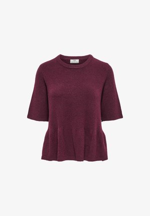 JDY, KNITTED PULLOVER JDYBRILLIANT KNITTED PULLOVER - T-Shirt basic - windsor wine