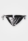 SIDE TIE - Spodnji deli kopalk - black/white