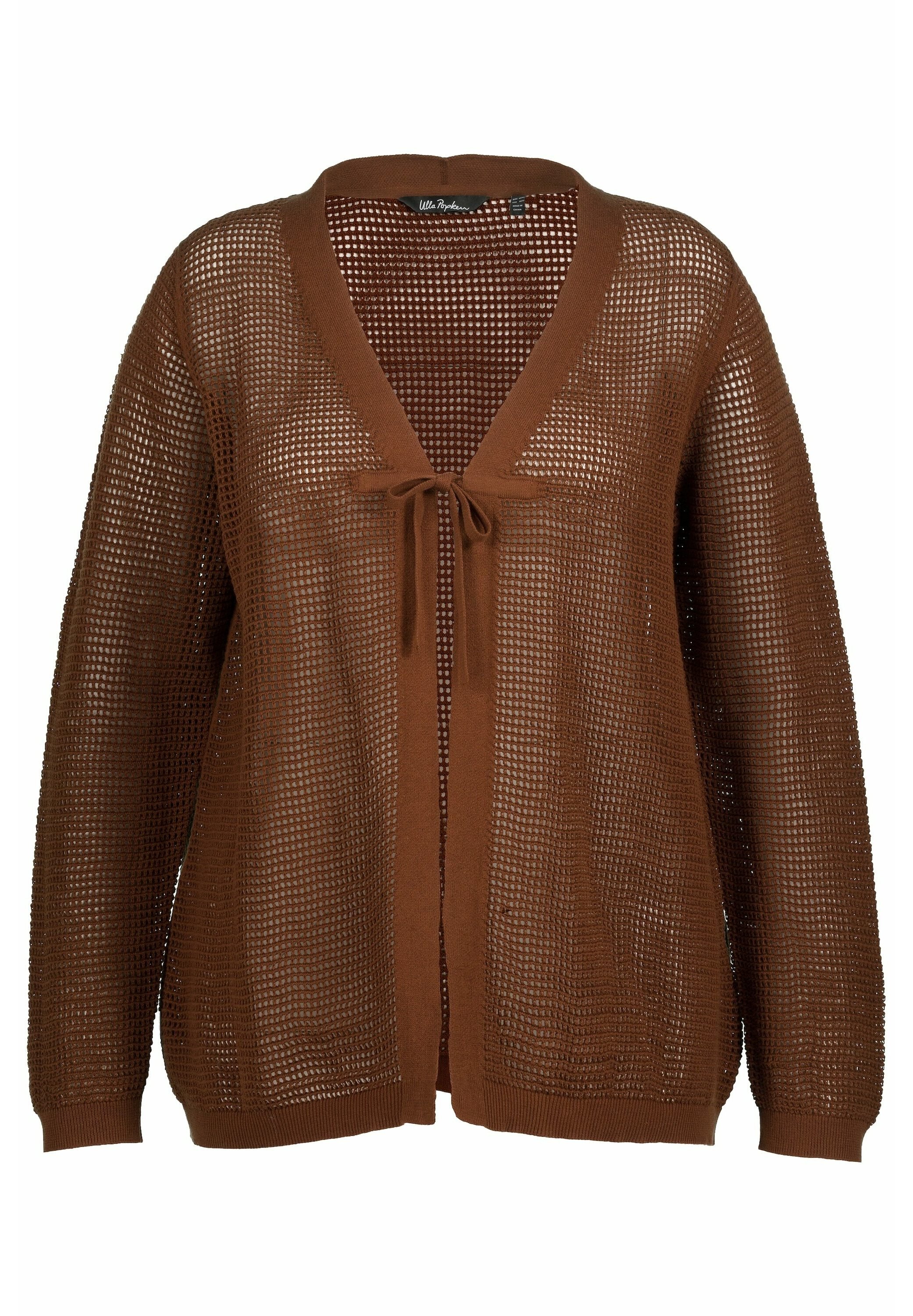 Ulla Popken Cardigan Boxy Fit Per Donne Taglie Forti - Maglia Fine Elastica, Scollo A V E Bottoni - Comfort E Stile
