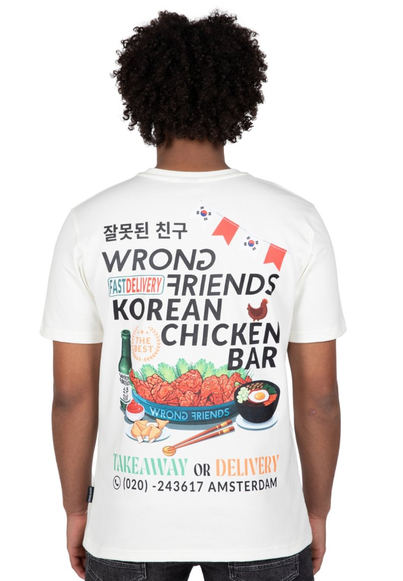 Wrong Friends SEOUL - Triko s potiskem - white