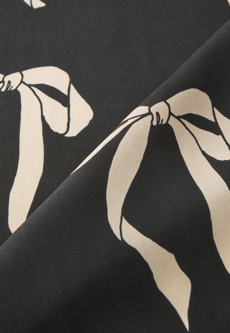 Foulard Unisexe BECK SONDERGAARD à Pois Noir/gris - Dimensions 153x81 Cm, Viscose/coton