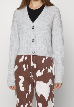 Cardigan - mottled light grey