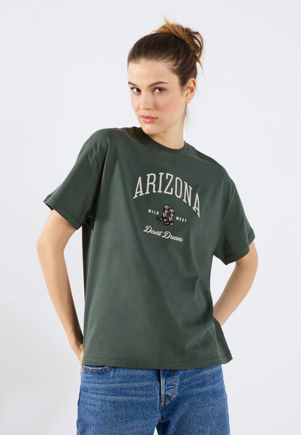 Print T-shirt - deep forest