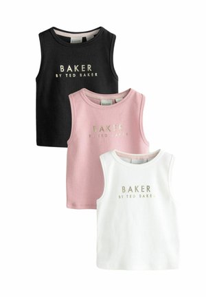 Top - pink black white