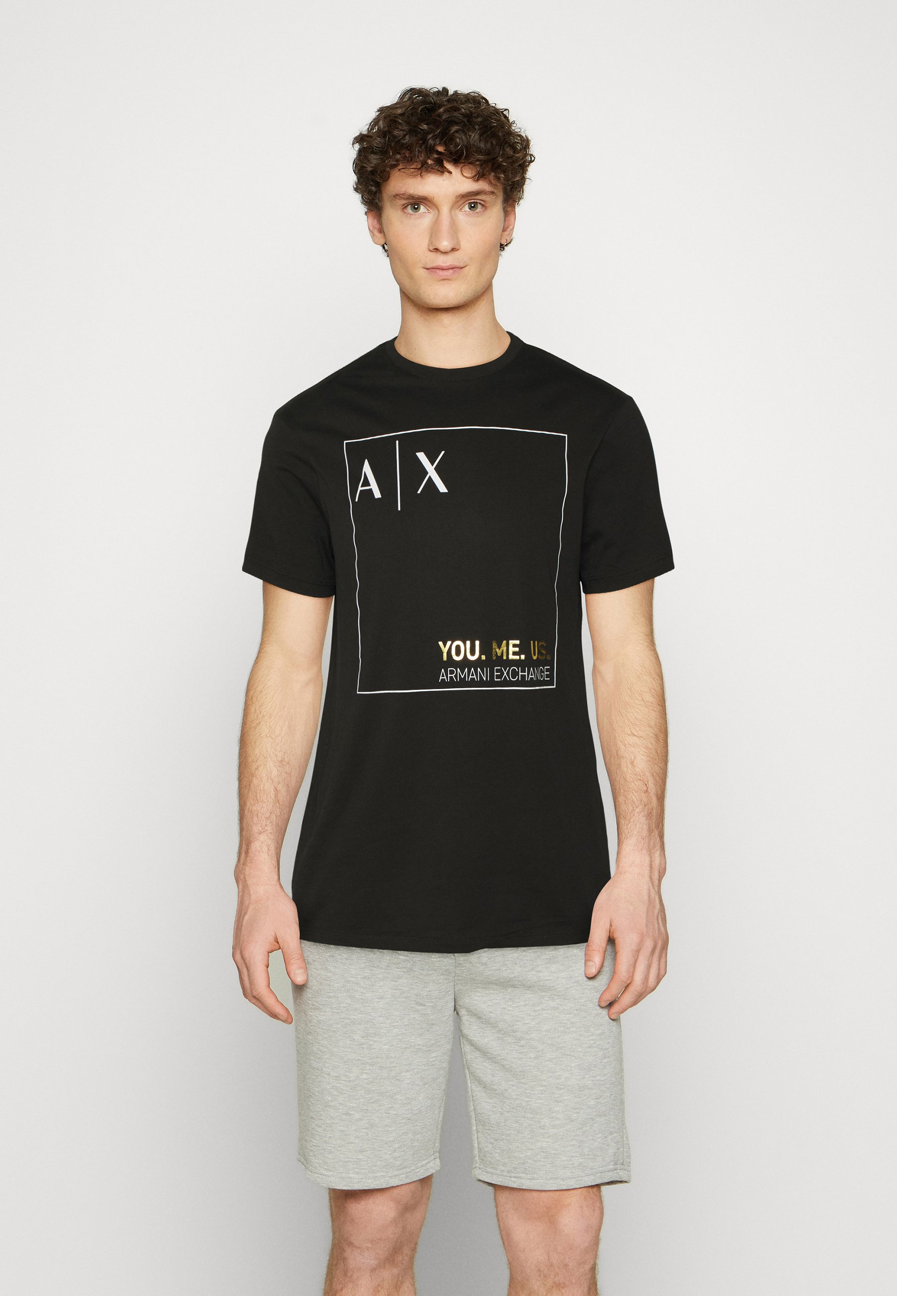 Armani Exchange Print T-shirt - black - Zalando.co.uk