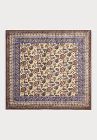 BLOCK-PRINT WOOL-LINEN SCARF - Scarf - multicoloured