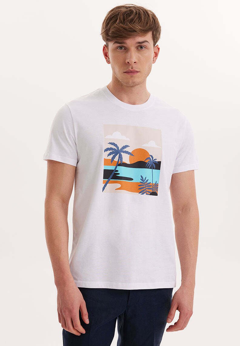 WESTMARK LONDON PRINT WMVIEW SUNSET Tshirts print white/hvid