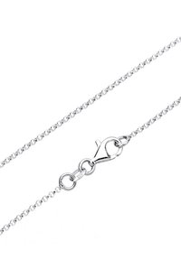 Sterling zilveren ketting met een lobster sluiting, met ronde schakels en een gepolijste afwerking. Duidelijk, eenvoudig ontwerp.