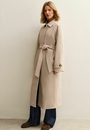 BUTTON UP BELTED - Abrigo clásico - mink
