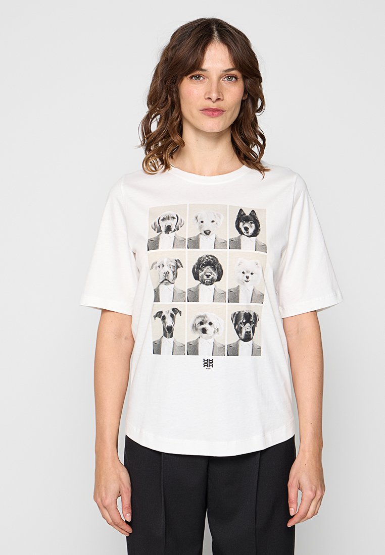 RIANI T-shirt print crème