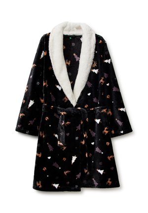 PRINTED WIT COLLAR AND CUFFS - Bademantel - multicolor