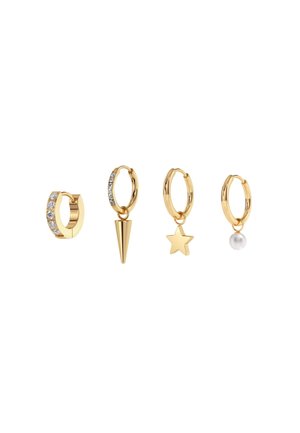 4 PACK - Einzelner Ohrring - gold-coloured