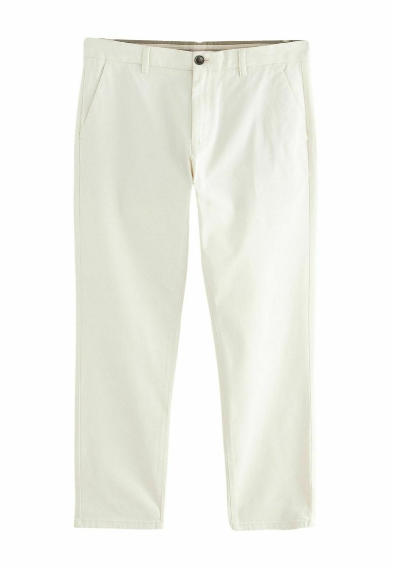 Next SLIM FIT - Vászonnadrágok - ecru white