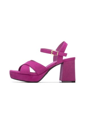 Sandalias de tacón - fucsia