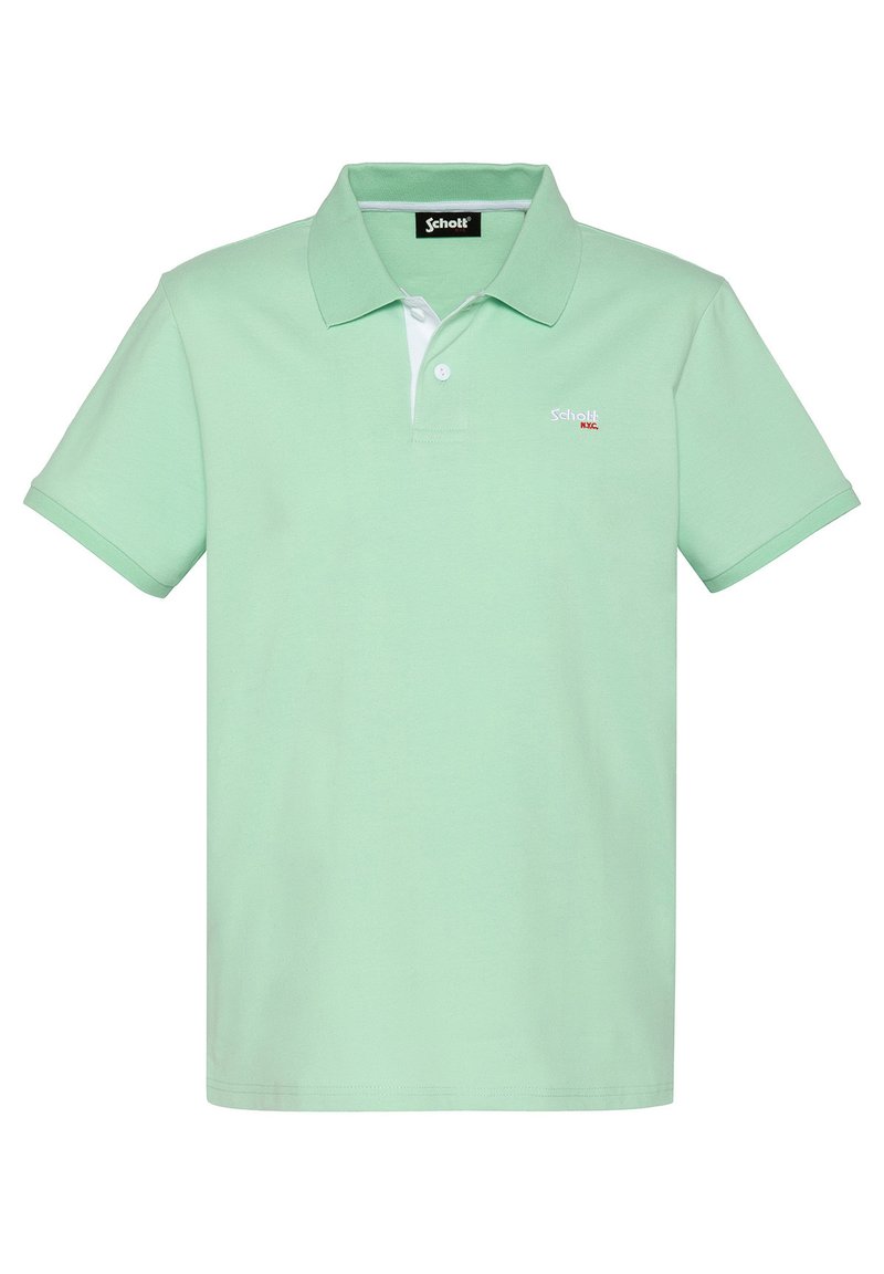 Schott PSMILTON - Poloshirts - vert pastel blanc