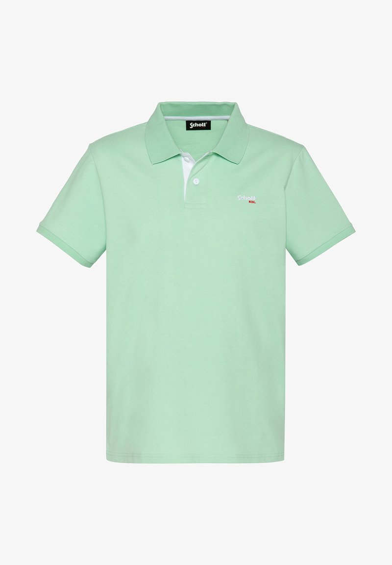 Schott PSMILTON - Poloshirts - vert pastel blanc