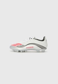 F50 MESSI CLUB FG/MG - Kemény talajra készült futballcipő - white/lucid red/silver-coloured