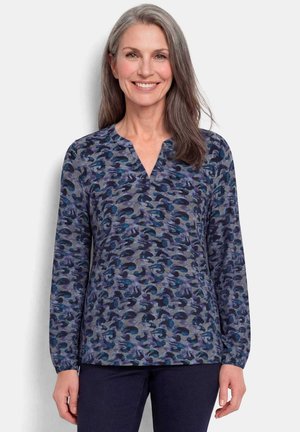 GOLDNER, JERSEYBLUSE PETITE - Longsleeve - smoky blue patterned