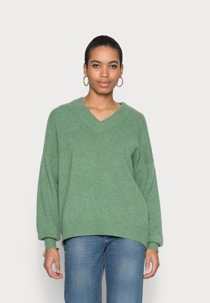AMARISTA V NECK - Jumper - dark ivy