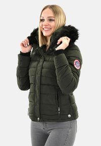 Navahoo Winterjacke - olivgrün