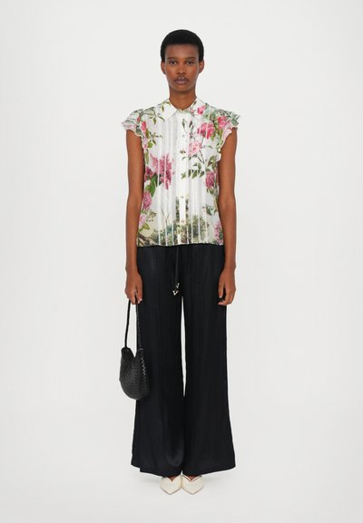 Alice + Olivia MINDA RUFFLE TIE BLOUSE - Blúzka so zapínaním na gombíky - rose whisper