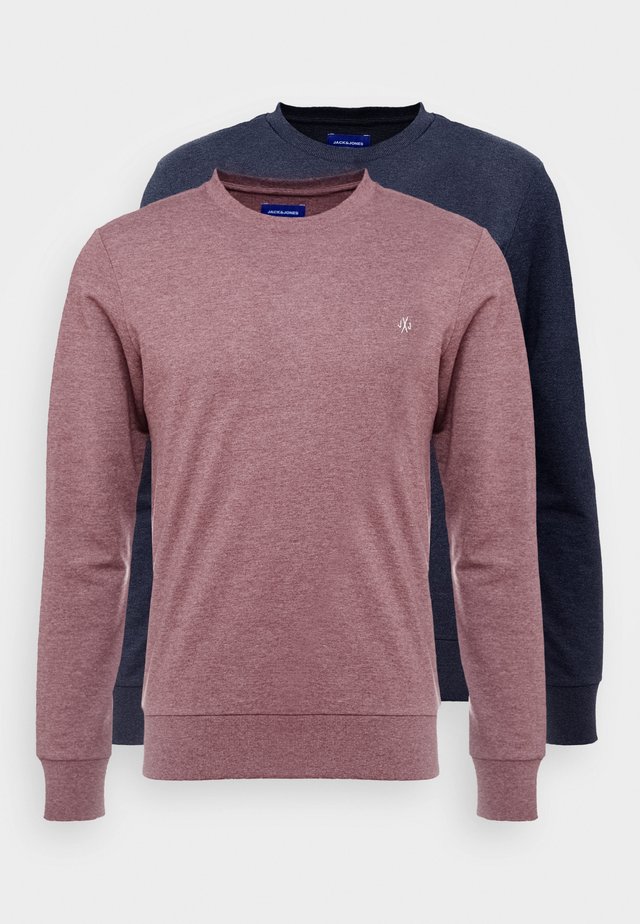 JORBASIC CREW NECK 2 PACK - Sweatshirt - total eclipse
