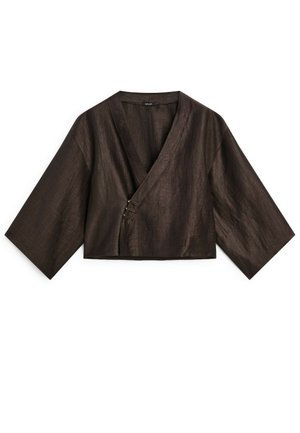 Massimo Dutti CROSSOVER KIMONO - Summer jacket - dark purple