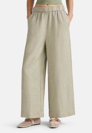 WIDE LEG  - Trousers - green