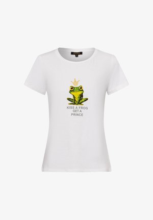 More & More T-Shirt print - weiß grün