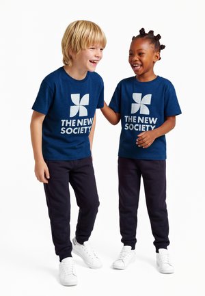 The New Society, LOGO UNISEX - T-shirt print - indigo denim