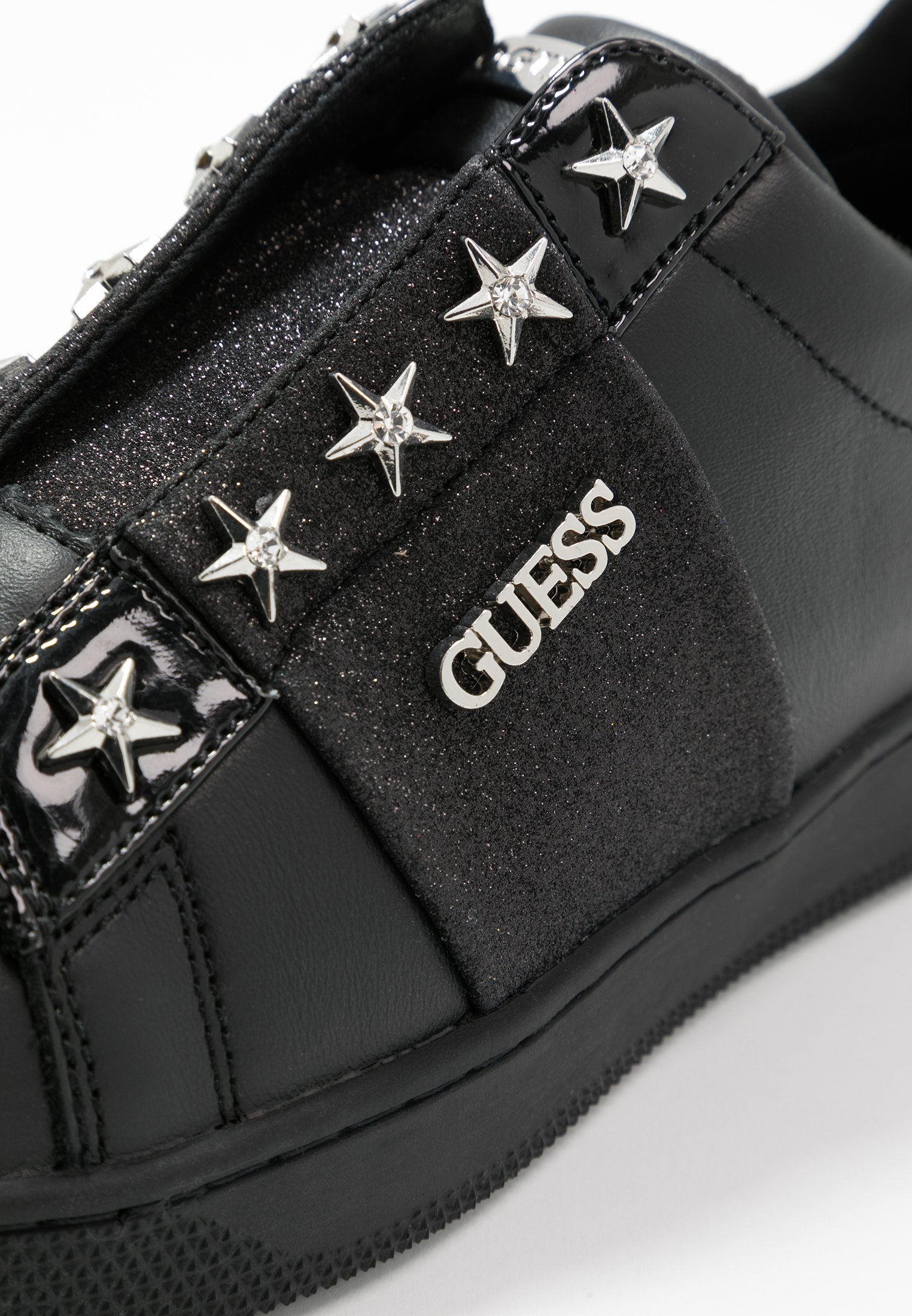 guess black slip ons
