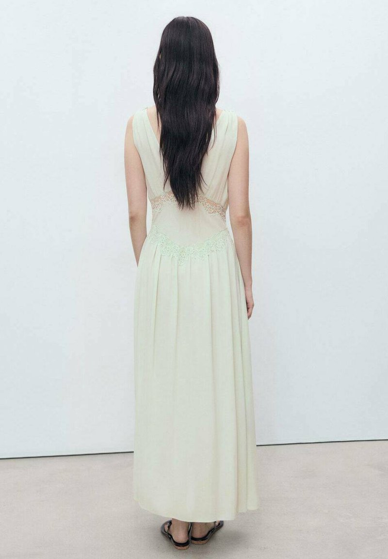 green emerald velvet dress Mango Mint Green Halter Dress main image 1