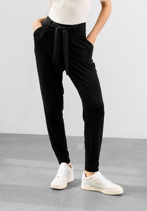 JADE PANTS JERSEY - Stoffhose - black