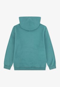 Τζελ  φούτερ με απαλό ύφασμα, έχει κουκούλα με κορδόνι, ριμπ μανσέτες και ευθύ τελείωμα. Μινιμαλιστικό σχέδιο χωρίς μπροστινές λεπτομέρειες.