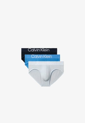 Calvin Klein Underwear, HIP BRIEF 3 PACK - ULTRA SOFT NATURALS - Slip - dark sapphire, poseidon blue, plein air