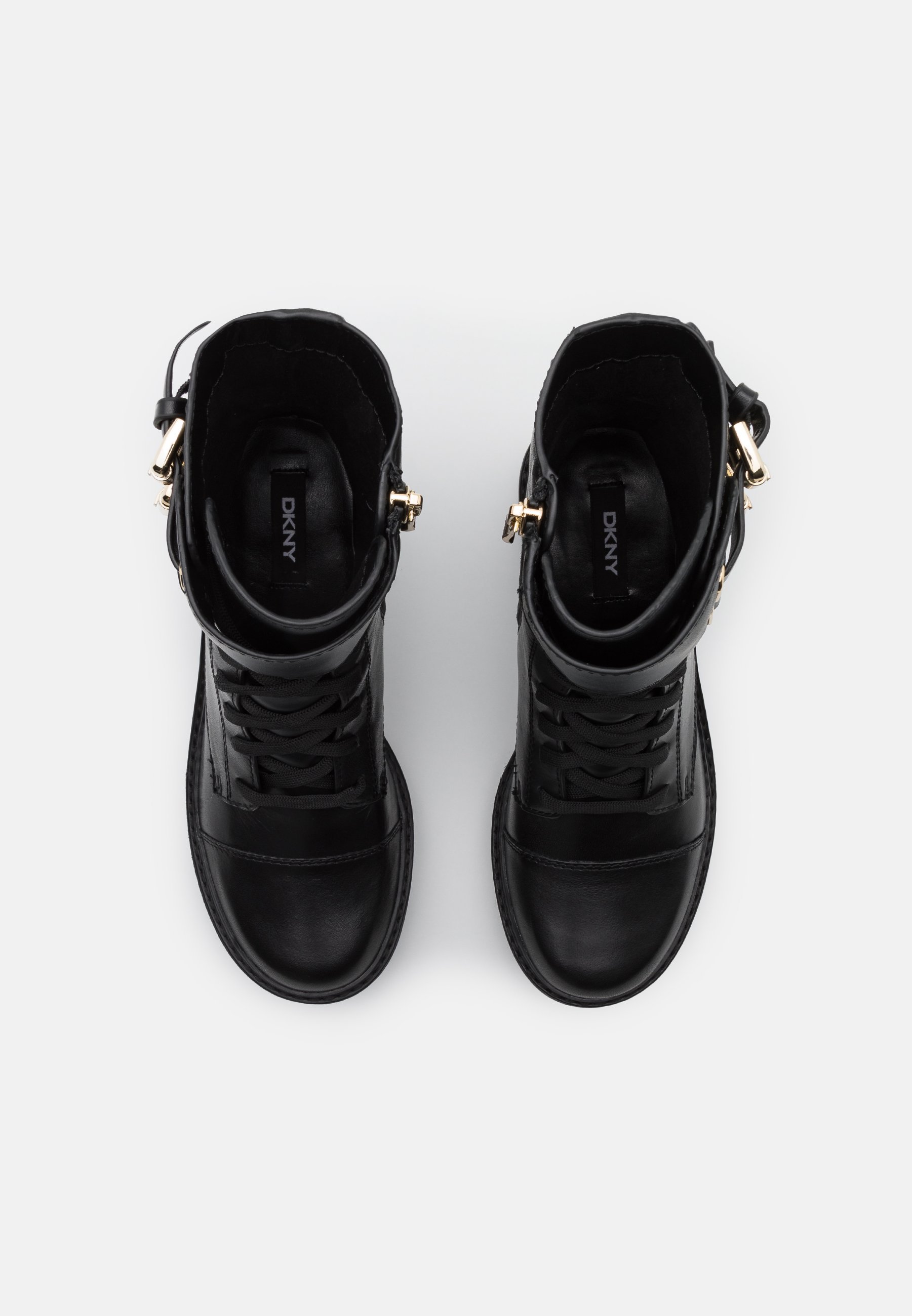 DKNY BART COMBAT BOOT BUCKLE - Botines con cordones - black/negro -  Zalando.es