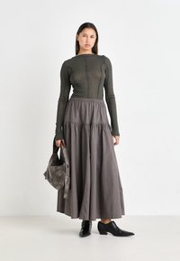 Weekday SKIRT - Maxisukňa - dark mole