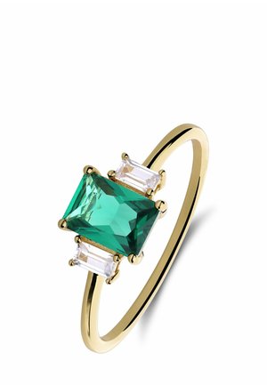 ZIRCONIA - Ring - gold-coloured/green