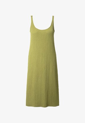 Studio Untold, MIDI STRAIGHT SHAPE BUBBLE-STRUKTUR - Vapaa-ajan mekko - green