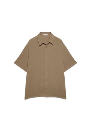 Terranova, MC TINTA UNITA - Camicia - beige