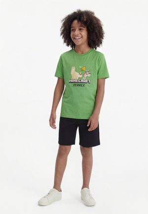 adidas Terrex MINECRAFT TEE UNISEX - Tričko s potlačou - semi lucid lime