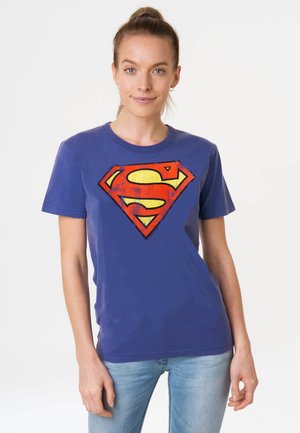 LOGOSHIRT DC COMICS SUPERMAN - Print T-shirt - azurblau